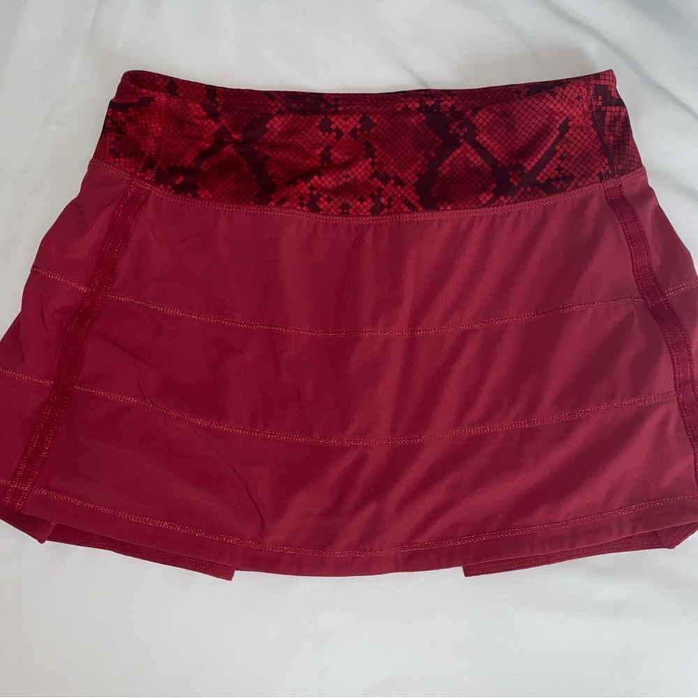 LULULEMON PACE RIVAL SKIRT RED